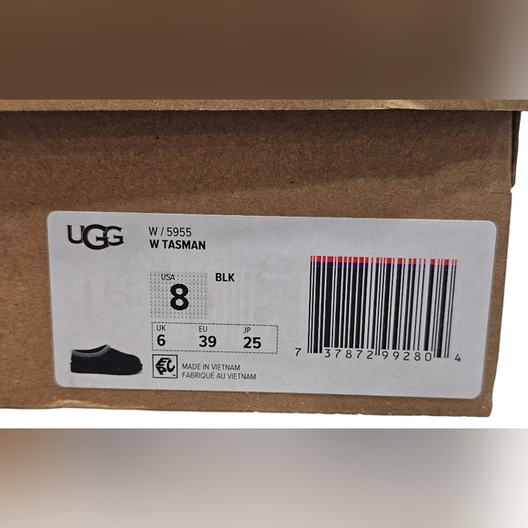 UGG Women's Tasman 5955 Black Size 8, Like New - Picture 11 of 12